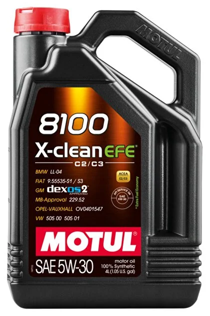 Motul 8100 X-Clean EFE 5W-30 Motor Yağı 4LT
